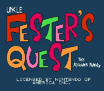 Fester's Quest (USA) screen shot title